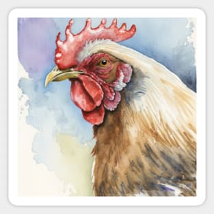 Water colour hen Sticker